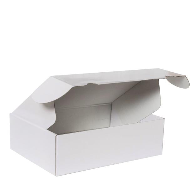 Boîte d'expédition réversible kraft et blanc en carton micro-cannelé 23 cm